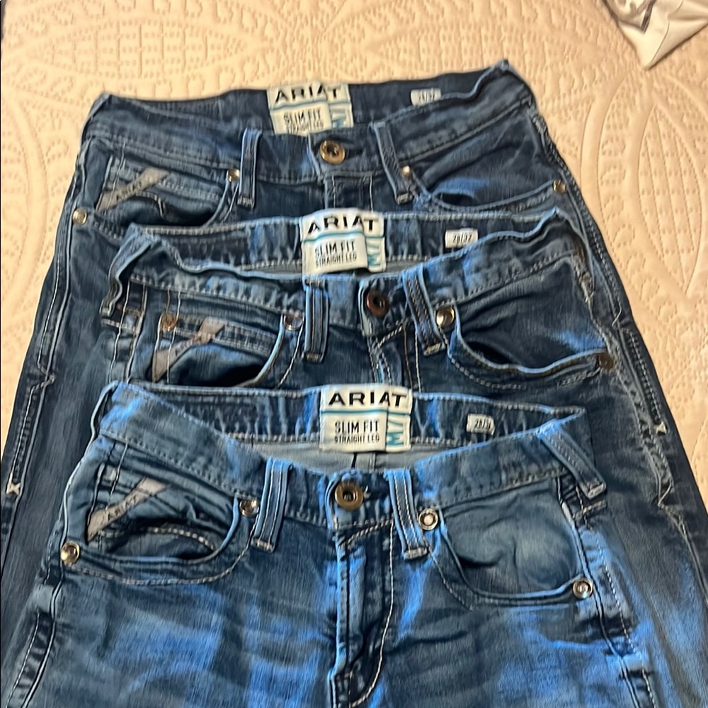 3 Pairs Ariat Men’s M7 Slim Straight 28x32